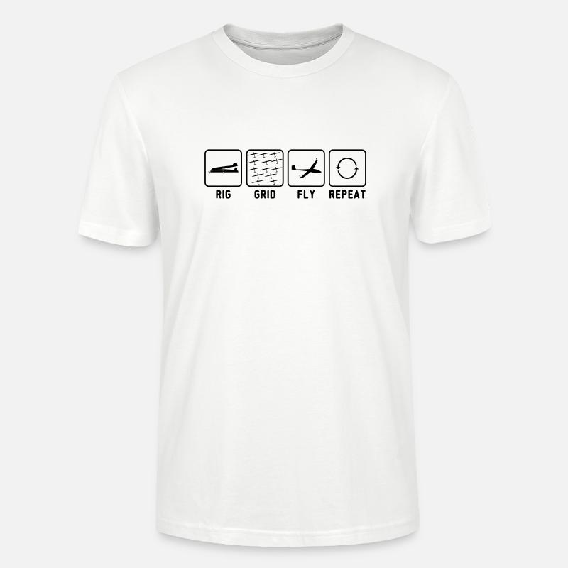 Construire - Gliding - Répéter - T-shirt bio CRAFTER Stanley Stella Unisexe - blanc