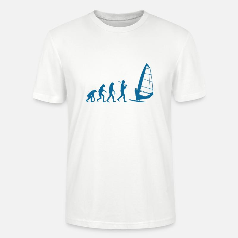Windsurfing Evolution Windsurfer Wind Wasser - Stanley/Stella Unisex Bio-T-Shirt CRAFTER - Weiß