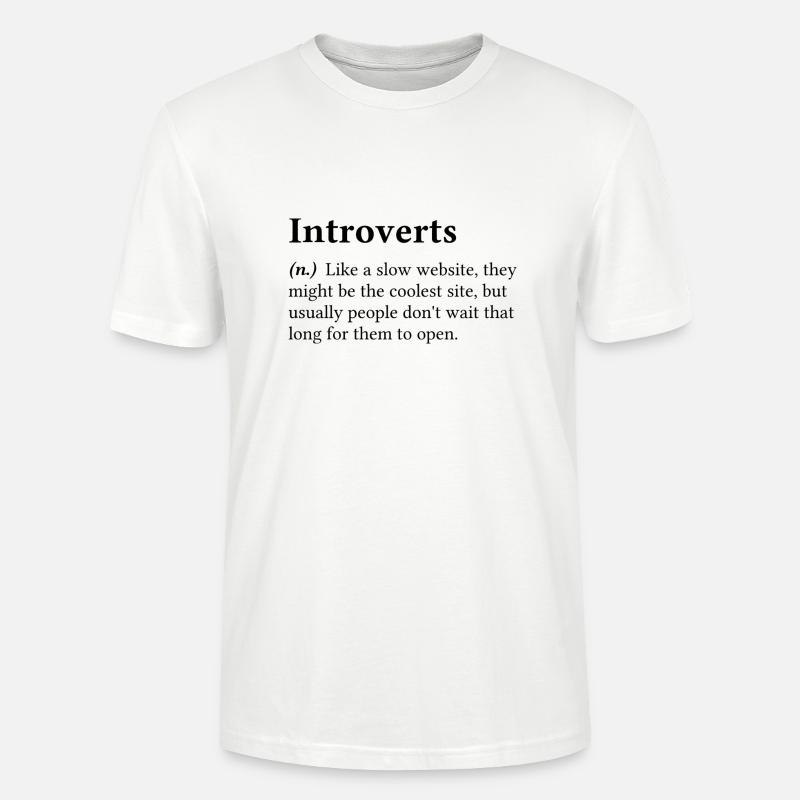 introvertis - T-shirt bio CRAFTER Stanley Stella Unisexe - blanc