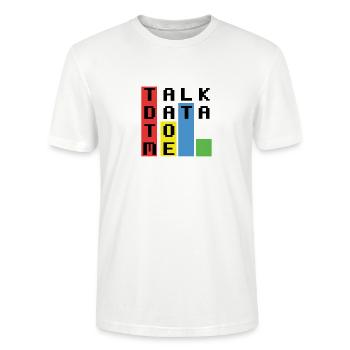 Talk Data To Me - Stanley/Stella CRAFTER Unisex Organic T-Shirt - white - Front - Alina (178cm) & Michal (187cm)