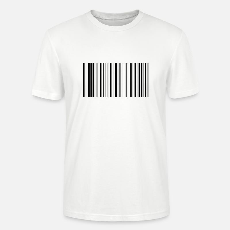 Barcode scancode scanner scanning strokes gift - Stanley/Stella CRAFTER Unisex Organic T-Shirt - white