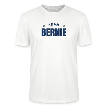 Bernie For President, Bernie Sanders 2020 - Stanley/Stella CRAFTER Unisex Organic T-Shirt - white - Front - Alina (178cm) & Michal (187cm)