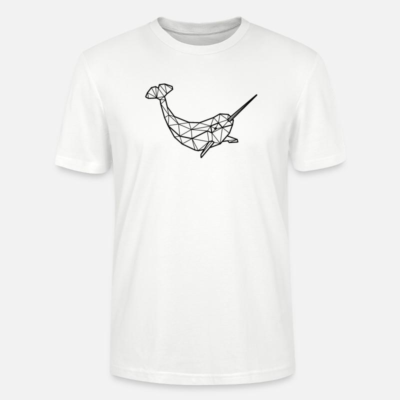 Narwal Polygon - Stanley/Stella Unisex Bio-T-Shirt CRAFTER - Weiß