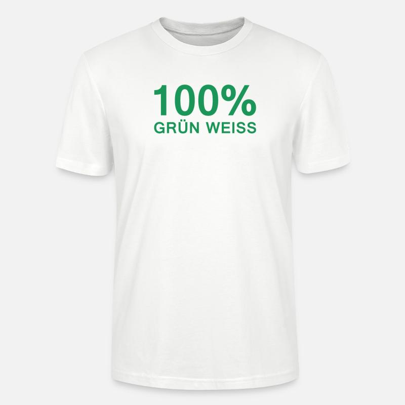 100 POUR CENT VERT BLANC - T-shirt bio CRAFTER Stanley Stella Unisexe - blanc