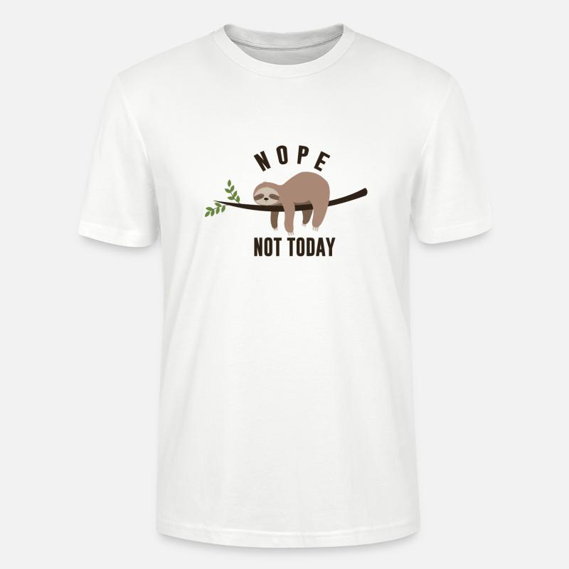 Keep Calm And Sloth On - Stanley/Stella CRAFTER Unisex Organic T-Shirt - white