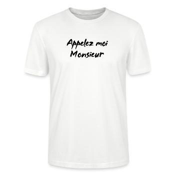 Appelez moi Monsieur - T-shirt bio CRAFTER Stanley Stella Unisexe - blanc - Devant - Alina (178cm) & Michal (187cm)