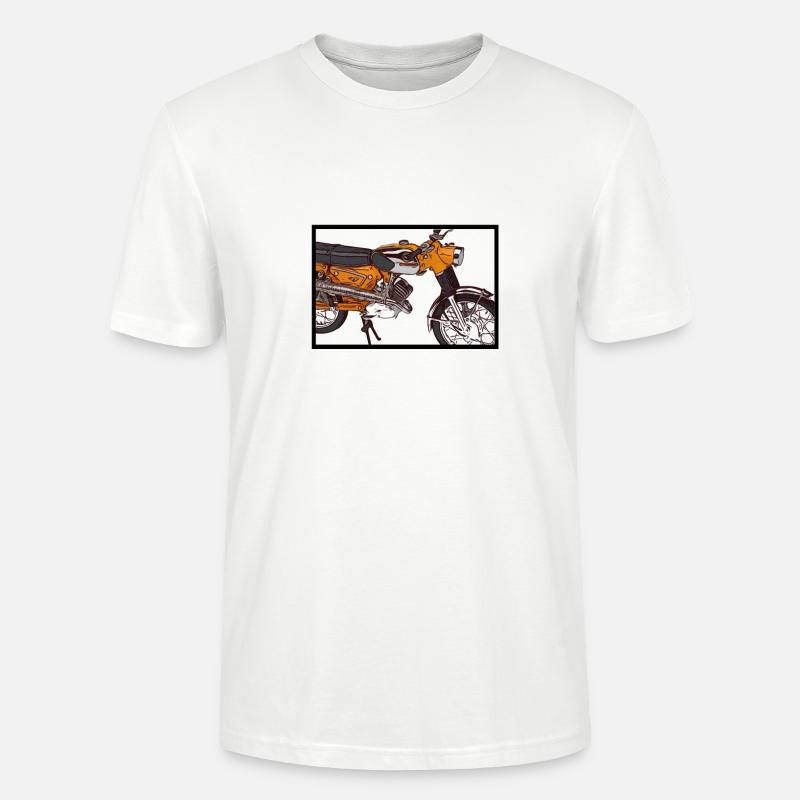 Zündapp Mofa Moped Oldtimer Geschenkidee - Stanley/Stella Unisex Bio-T-Shirt CRAFTER - Weiß