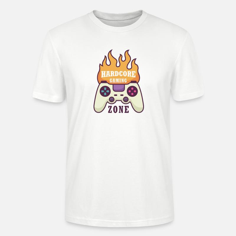 Gamepad on Fire - Stanley/Stella Unisex Bio-T-Shirt CRAFTER - Weiß