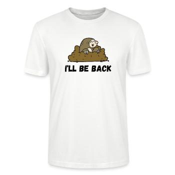 Lustiger Maulwurf im Garten | Maulwurf Design - Stanley/Stella Unisex Bio-T-Shirt CRAFTER - Weiß - Vorne - Alina (178cm) & Michal (187cm)