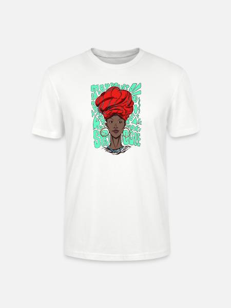 Kultur der schwarzen Frau - Stanley/Stella Unisex Bio-T-Shirt CRAFTER - Weiß