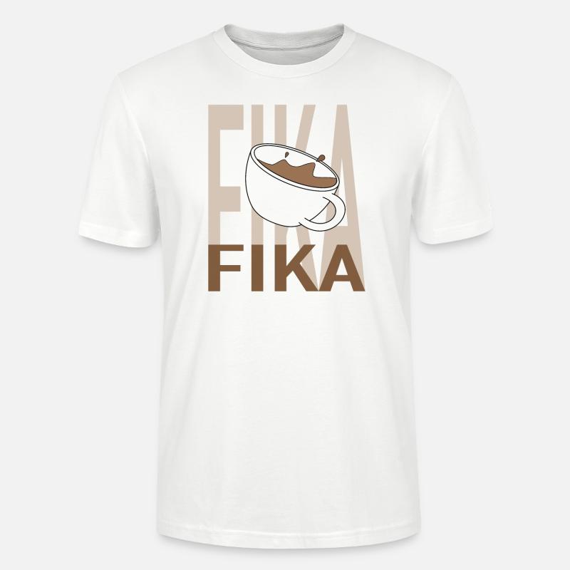 Fika Kaffee Pause Schwedisch - Stanley/Stella Unisex Bio-T-Shirt CRAFTER - Weiß