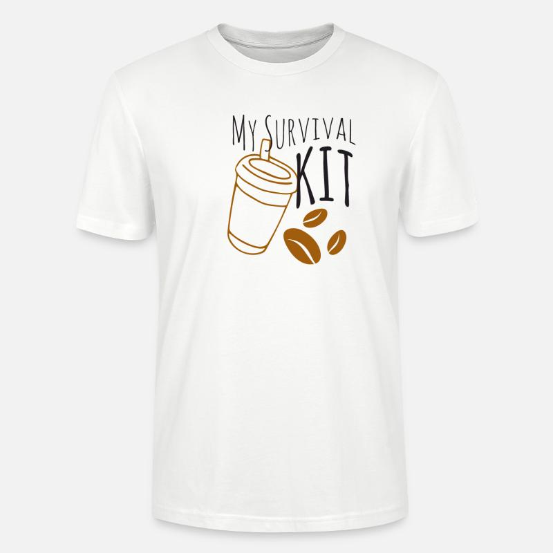 Das Kaffee überlebens Kit - Stanley/Stella Unisex Bio-T-Shirt CRAFTER - Weiß