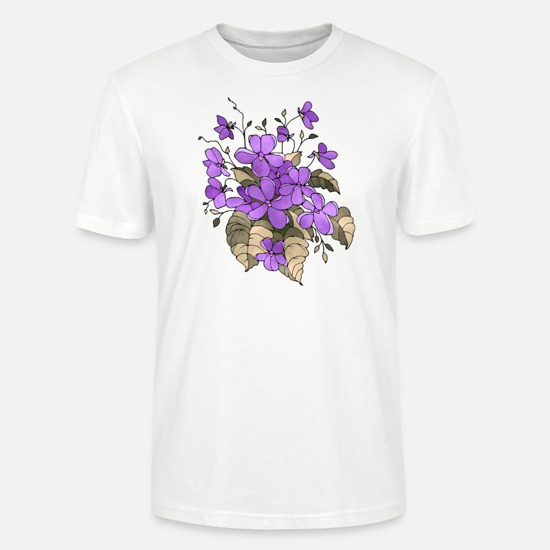 Blumen - Stanley/Stella Unisex Bio-T-Shirt CRAFTER - Weiß