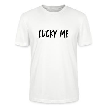 J’ai de la chance. J’ai de la chance pour vous. Vous avez de la chance. - T-shirt bio CRAFTER Stanley Stella Unisexe - blanc - Devant - Alina (178cm) & Michal (187cm)