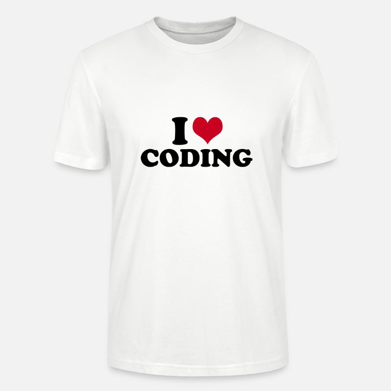 I Love Coding - Stanley/Stella CRAFTER Unisex Organic T-Shirt - white