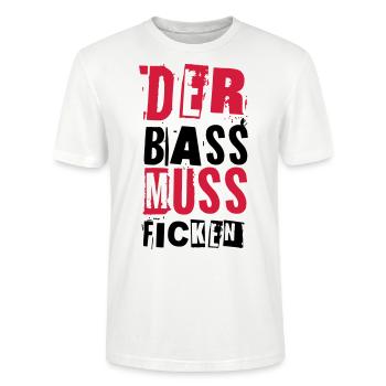 DER BASS MUSS FICKEN - Stanley/Stella Unisex Bio-T-Shirt CRAFTER - Weiß - Vorne - Alina (178cm) & Michal (187cm)