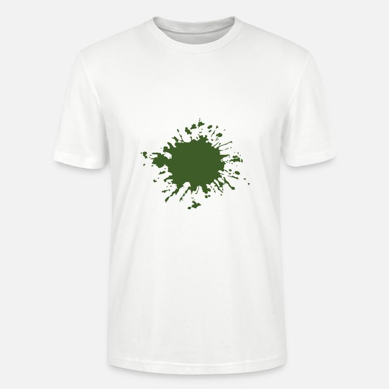 farbklecks Klecks Farbspritzer Farbe Geschenk grün - Stanley/Stella Unisex Bio-T-Shirt CRAFTER - Weiß