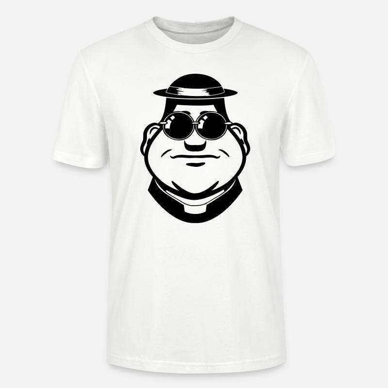 Lunettes de soleil visage pasteur - T-shirt bio CRAFTER Stanley Stella Unisexe - blanc