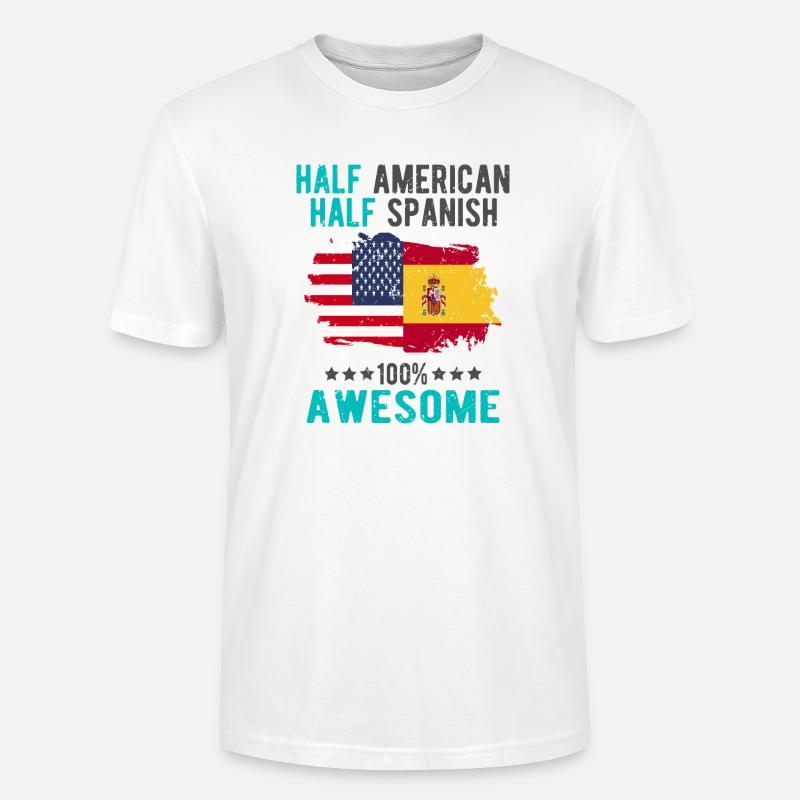 Halb Amerikaner Halb Spanier - Stanley/Stella Unisex Bio-T-Shirt CRAFTER - Weiß