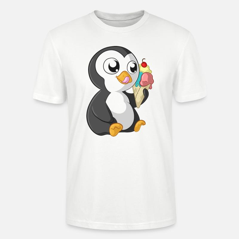 Sommer Comic Pinguin - Stanley/Stella Unisex Bio-T-Shirt CRAFTER - Weiß