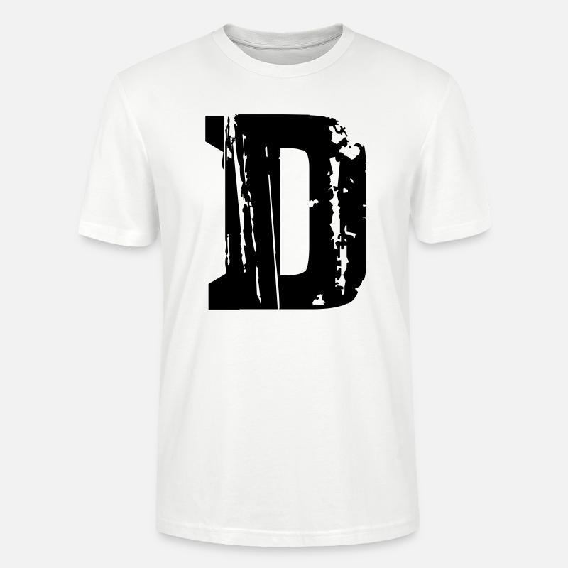 D - Buchstabe - Stanley/Stella Unisex Bio-T-Shirt CRAFTER - Weiß