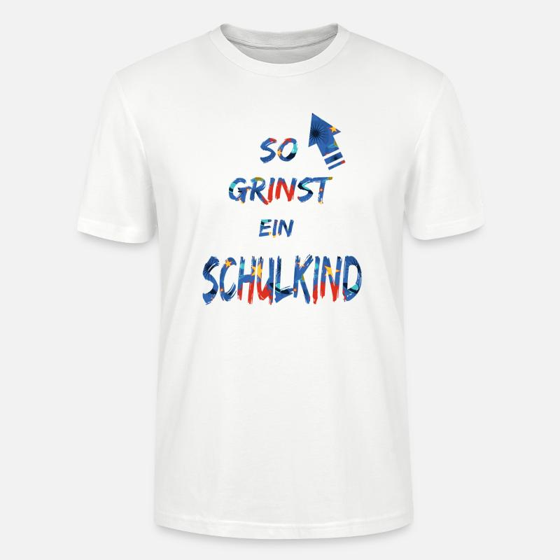 Schulkind grinst - Einschulung - Bl - Stanley/Stella Unisex Bio-T-Shirt CRAFTER - Weiß