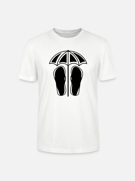 flipflops schirm - Stanley/Stella Unisex Bio-T-Shirt CRAFTER - Weiß