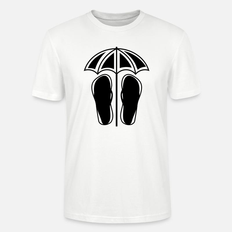 flipflops schirm - Stanley/Stella Unisex Bio-T-Shirt CRAFTER - Weiß
