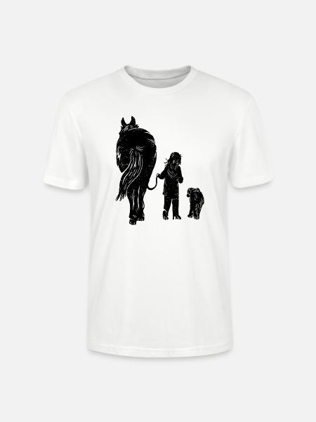 Pferd Hund Kind - Stanley/Stella Unisex Bio-T-Shirt CRAFTER - Weiß