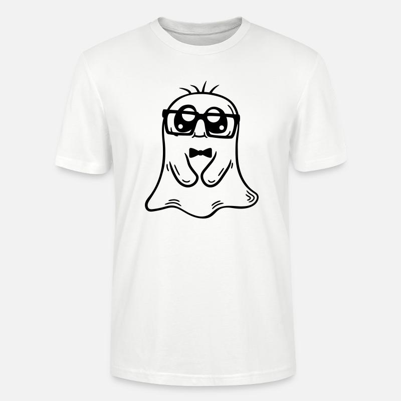 Sympathique Nerd Ghost Comic - T-shirt bio CRAFTER Stanley Stella Unisexe - blanc