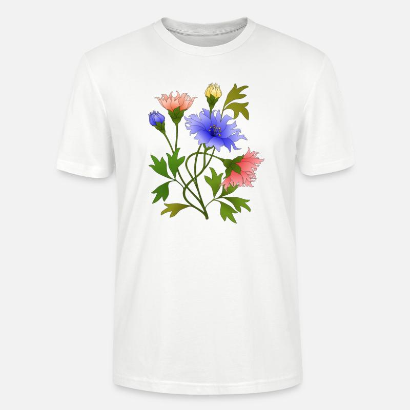 Fleur - T-shirt bio CRAFTER Stanley Stella Unisexe - blanc
