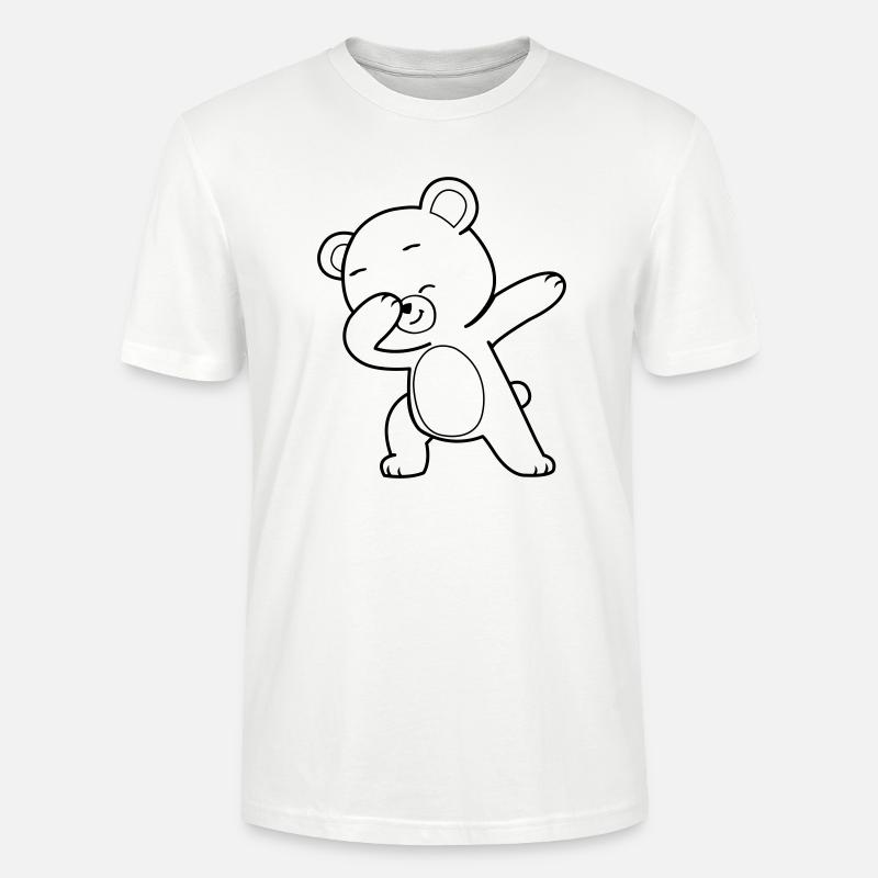 dabbing bär - Stanley/Stella Unisex Bio-T-Shirt CRAFTER - Weiß