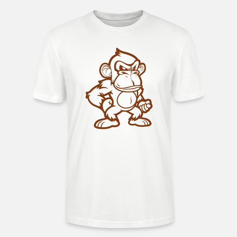 affe comic - Stanley/Stella Unisex Bio-T-Shirt CRAFTER - Weiß