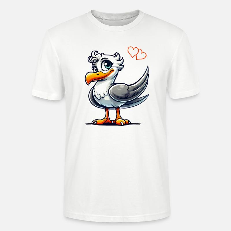 vogel comic - Stanley/Stella Unisex Bio-T-Shirt CRAFTER - Weiß