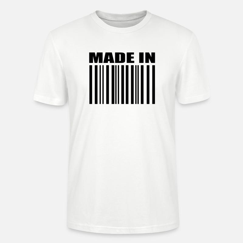 Code-barre - T-shirt bio CRAFTER Stanley Stella Unisexe - blanc