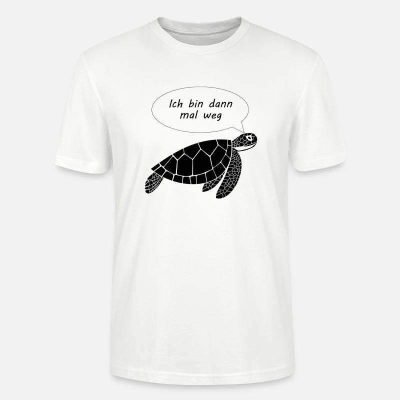 Schildkröte - ich bin weg - Stanley/Stella Unisex Bio-T-Shirt CRAFTER - Weiß