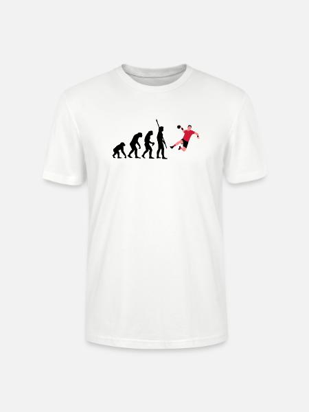 evolution_handballer_a_3c - T-shirt bio CRAFTER Stanley Stella Unisexe - blanc