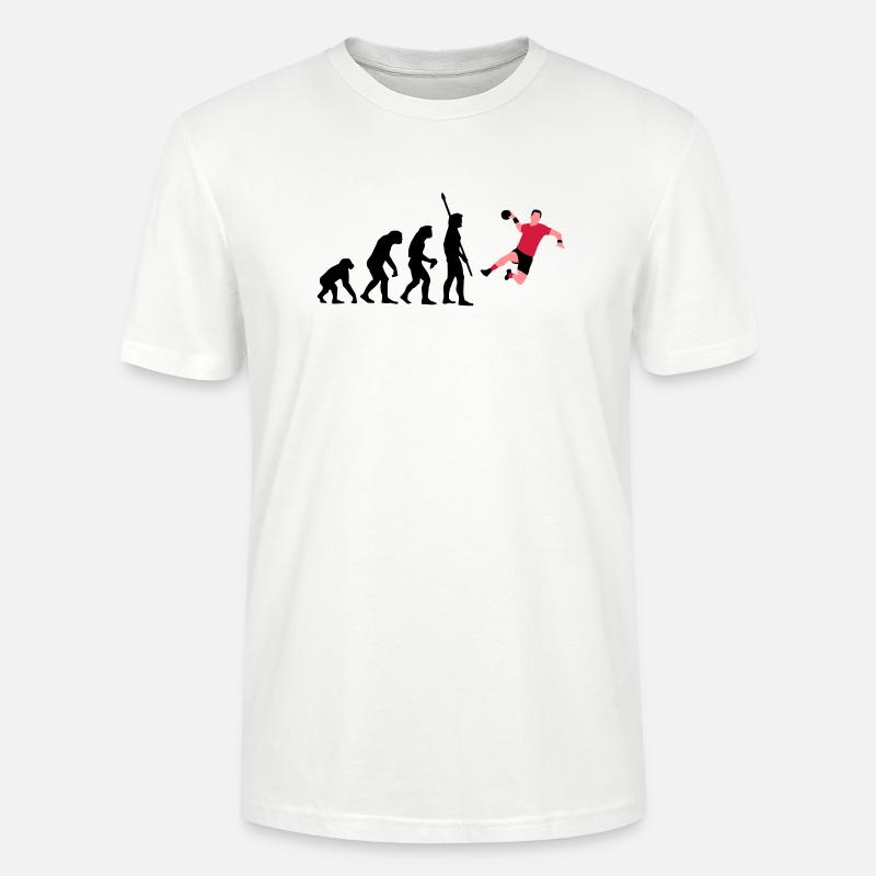evolution_handballer_a_3c - T-shirt bio CRAFTER Stanley Stella Unisexe - blanc