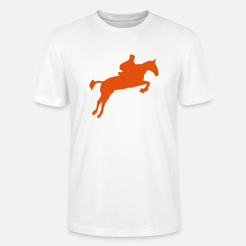 Springreiten Hindernis monte1 - Stanley/Stella Unisex Bio-T-Shirt CRAFTER - Weiß