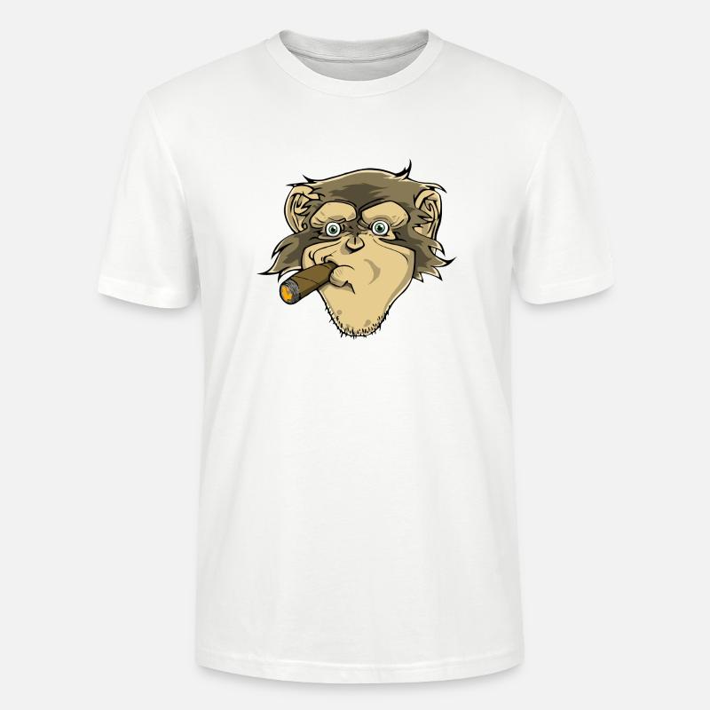 Schimpanse - Stanley/Stella Unisex Bio-T-Shirt CRAFTER - Weiß