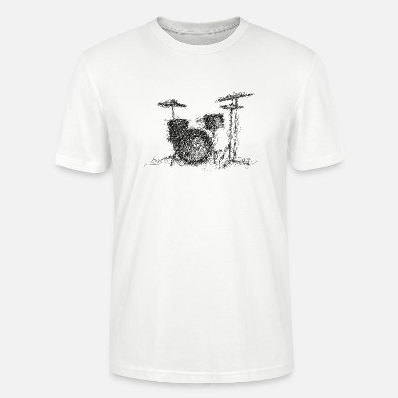 Scribble Batterie - Stanley/Stella Unisex Bio-T-Shirt CRAFTER - Weiß