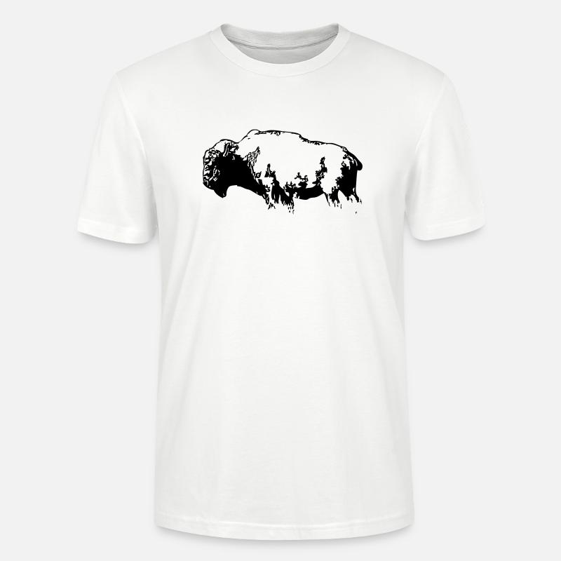 Bison - Büffel - Buffalo - Stanley/Stella Unisex Bio-T-Shirt CRAFTER - Weiß