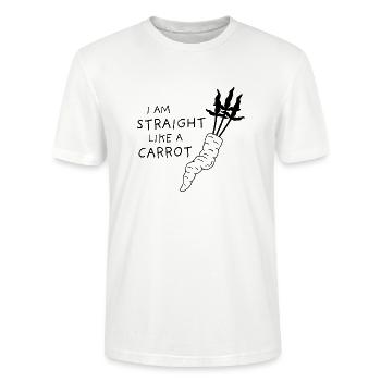 droit comme une carotte - uni noir - T-shirt bio CRAFTER Stanley Stella Unisexe - blanc - Devant - Alina (178cm) & Michal (187cm)
