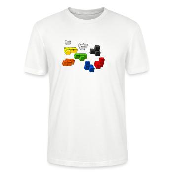 building blocks - Stanley/Stella CRAFTER Unisex Organic T-Shirt - white - Front - Alina (178cm) & Michal (187cm)