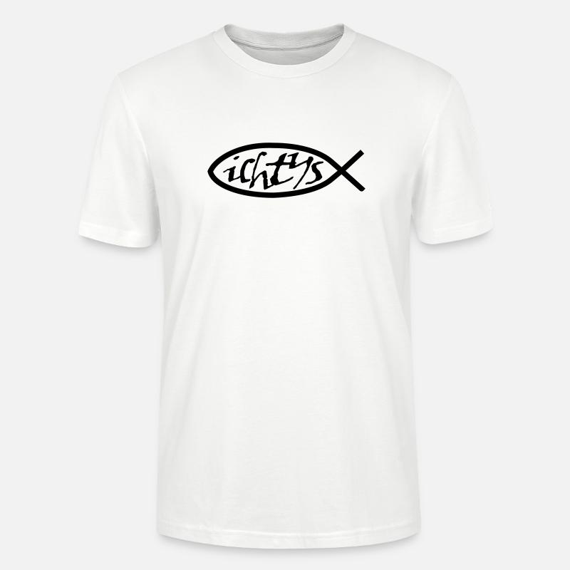 Fisch Ichtys - Stanley/Stella Unisex Bio-T-Shirt CRAFTER - Weiß