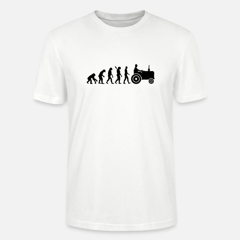 Evolution Tractor - Stanley/Stella Unisex Bio-T-Shirt CRAFTER - Weiß