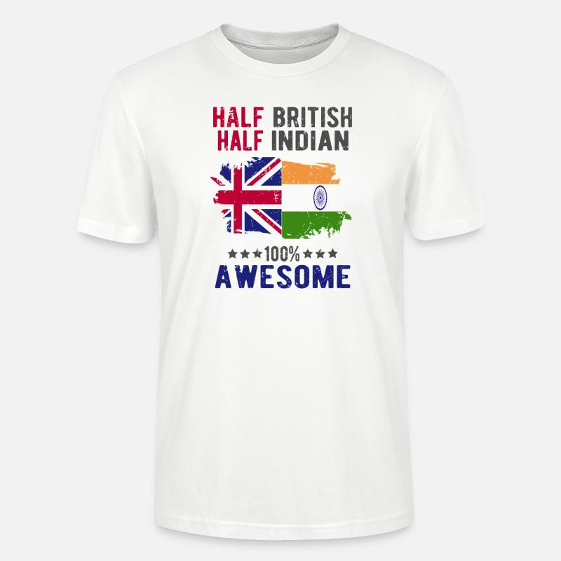 Halb Brite Halb Inder - Stanley/Stella Unisex Bio-T-Shirt CRAFTER - Weiß