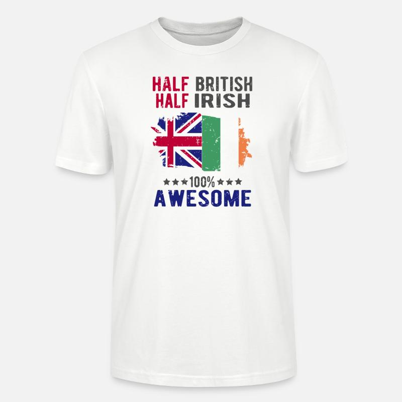 Halb Brite Halb Ire - Stanley/Stella Unisex Bio-T-Shirt CRAFTER - Weiß