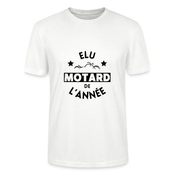 Élu motard de l'année - T-shirt bio CRAFTER Stanley Stella Unisexe - blanc - Devant - Alina (178cm) & Michal (187cm)