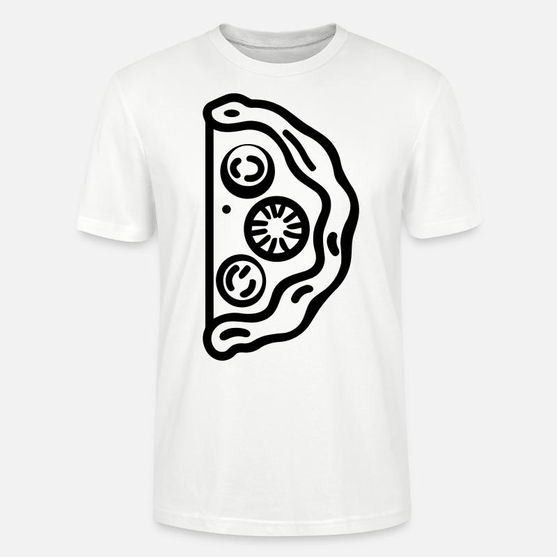 part de pizza - T-shirt bio CRAFTER Stanley Stella Unisexe - blanc